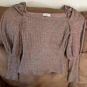 Long sleeve shimmery top